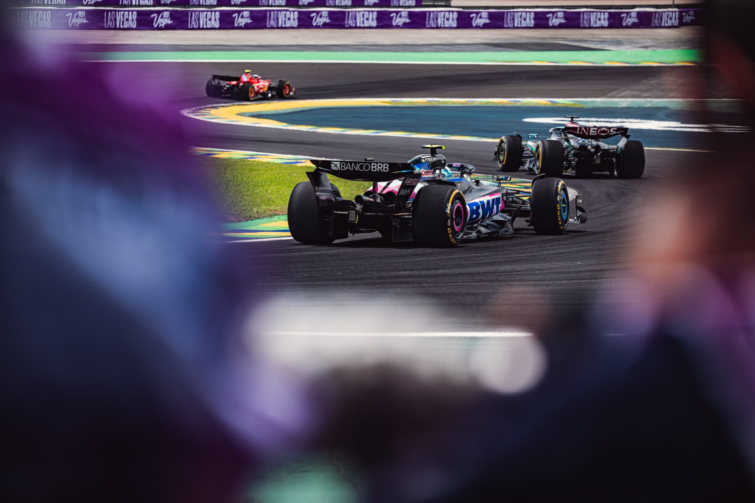 An Alpine car at the Brazilian Grand Prix.